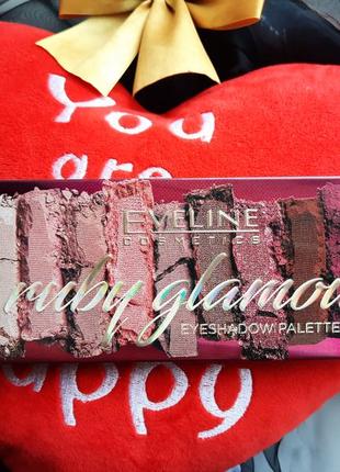 Eveline cosmetics ruby glamour eyeshadow palette3 фото