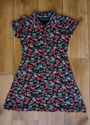 Продается детское летнее платье с вишнями petit louire