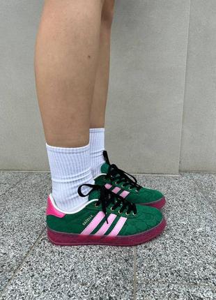 💚🐻🌺adidas gazelle green pink 🌺 🐻💚 кроссовки женские зеленые адидас газель, кроссовки женккие адидас газель, женские кроссовки адедас