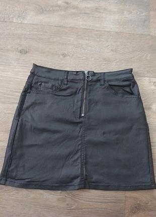 Кожаная юбка