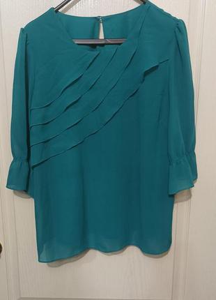 Красивая шифоновая блузка на подкладке