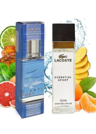 Парфуми чоловічі lacoste essential sport (лакоста эссеншіал спорт) 40 мл.