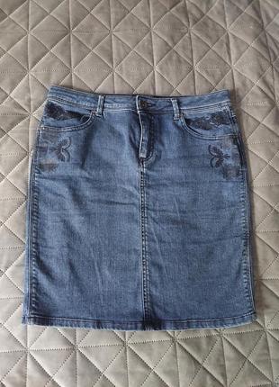 Джинсовая юбка короткая р.1 фото