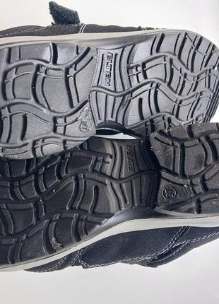 Летние кожаные замшевые трекинговые кроссовки на липучках elten размер 373 фото