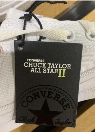 Стильные кеды converse chuck taylor 2 white low all star ii mono white3 фото