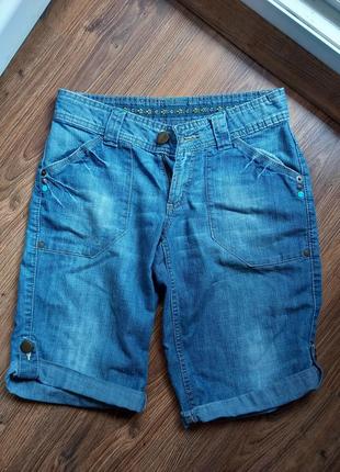 Шорты женские джинсовые 36 синие1 фото