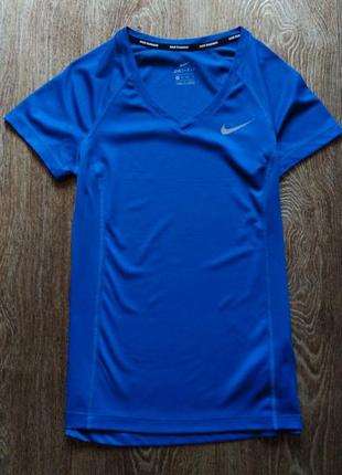 Синяя женская спортивная футболка майка nike размер xs