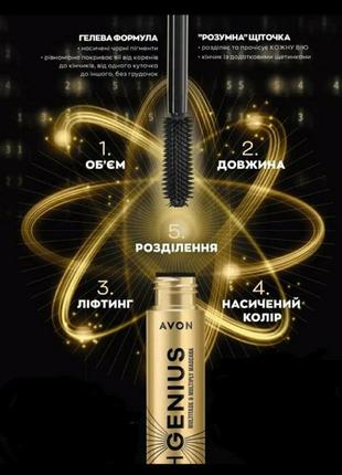 Многофункциональная тушь для ресниц "недохранные ресницы" lash genius2 фото