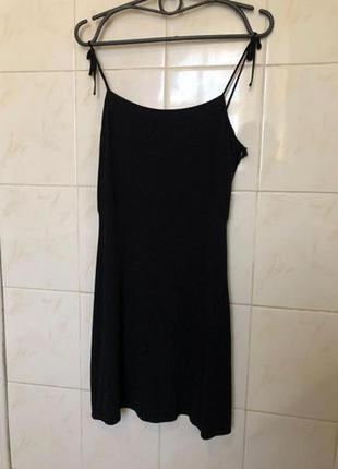 Черное платье на бретельках zara mango5 фото