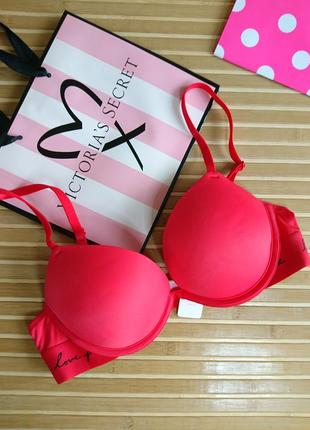 Бюст двойной пуш ап плюс victorias secret pink wear everywhere super push-up