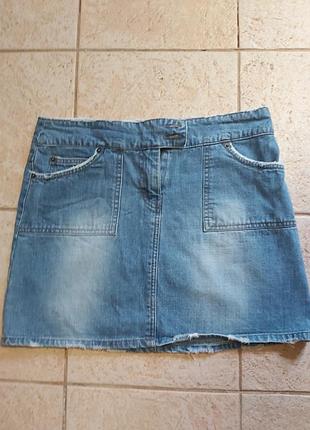 Стильная джинсовая юбка, papaya