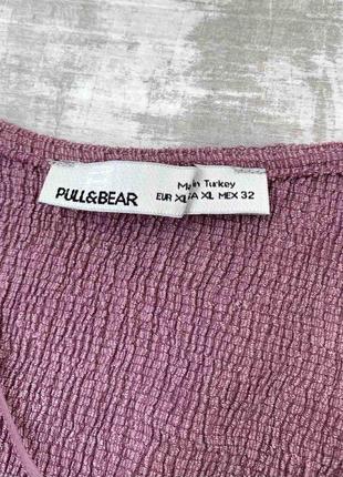 Укороченная вискозная блуза топ pull&bear свободного кроя6 фото