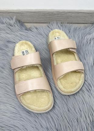 Новые бежево-розовые кожаные сандалии ecco2 фото