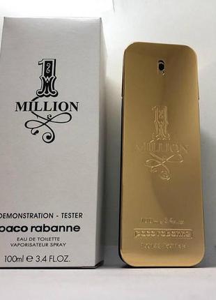 Тестер туалетная вода мужская paco rabanne 1 million (пако рабан 1 миллион) 100