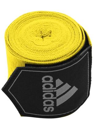 Боксерські бінти adidas бавовна жовті для рук боксу кікбоксингу мма єдиноборств кольорові5 фото