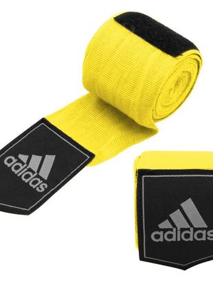 Боксерські бінти adidas бавовна жовті для рук боксу кікбоксингу мма єдиноборств кольорові2 фото
