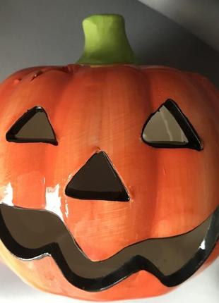 Підсвічник halloween 🎃 гарбуз, кераміка4 фото