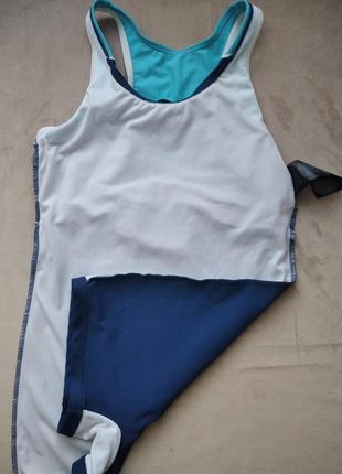 Спортивный слитный купальник шортами slazenger трико на 13 лет на рост 158