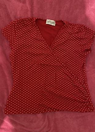 Футболка червона топ