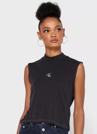 Calvin klein футболка топ майка черная келвин клейн