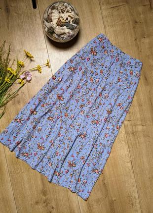 Юбка laura ashley меди в цветочный принт цветы