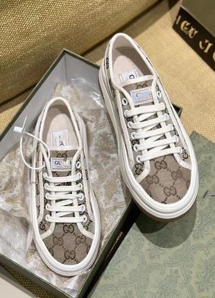 Женские кеды в стильные gucci 1:1