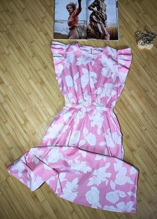 Lumina🌷 нежное розовое платье с рукавами-крылышками3 фото