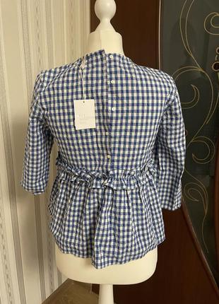 Блуза в клетку от zara