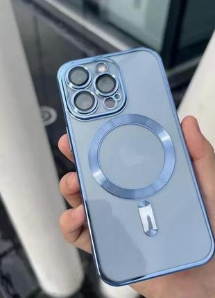Iphone 14 pro/max 13 pro/max прозрачный чехол magnetic защита камеры