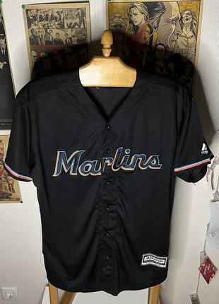 Miami marlins mlb majestic jersey бейсбольна джерсі