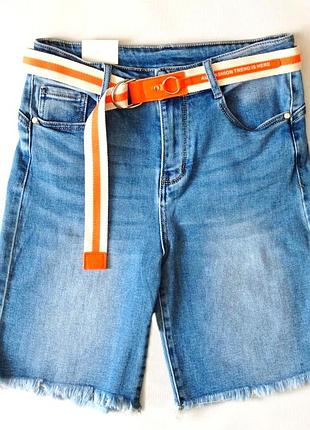 Женские удлиненные джинсовые шорты батал ( l-4xl)