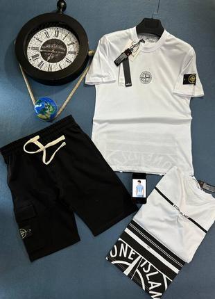 ♻️шорти +футболка stone island