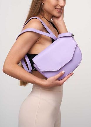 Лавандова жіноча сумочка середнього розміру