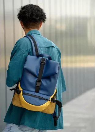 Мужской рюкзак sambag renedouble желто-голубой3 фото