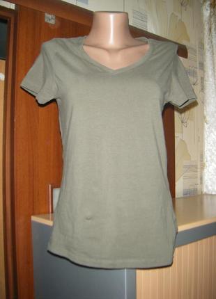 Базова футболка трикотажна хакі, розмір м — 14 — 48