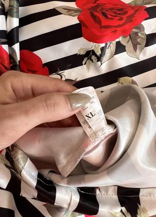 Шикарная юбка макси в пол в полоску и розы 🌹4 фото