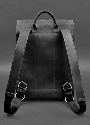Кожаный рюкзак черный crazy horse brit3 фото