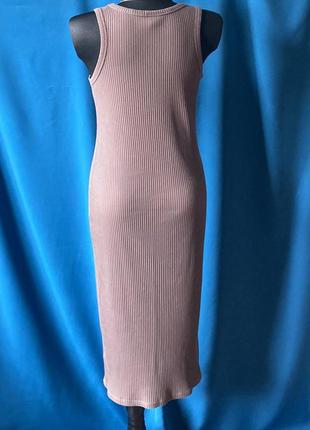 Платье миди в рубчик цвета капучино h&amp;m5 фото