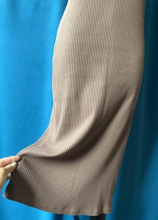 Платье миди в рубчик цвета капучино h&amp;m4 фото