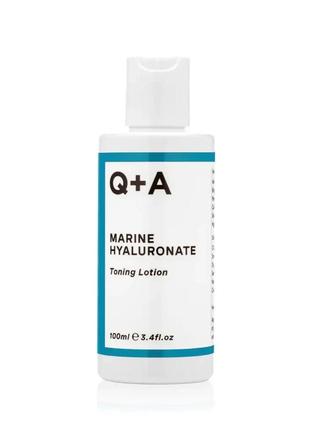 Тонізуючий лосьйон з гіалуроновою кислотою q+a marine hyaluronate toning lotion 100 ml1 фото