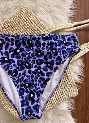 Леопардовые плавки от купальника фиолет2 фото