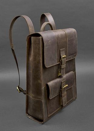 Кожаный рюкзак темно-коричневый crazy horse brit5 фото