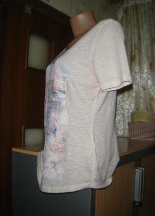 Комфортная футболка с паетками, размер s - м4 фото