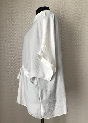 Не банальная белая блуза / блузон от george, размер 20 (укр 50-52-54-56)2 фото