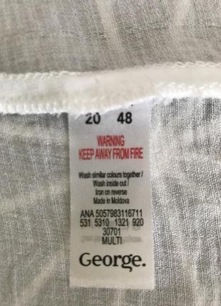 Не банальная белая блуза / блузон от george, размер 20 (укр 50-52-54-56)6 фото