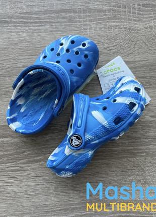 Дитячі сабо крокс класік сині для хлопчика, crocs kids