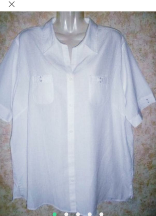 Рубашка сорочка блуза белая батал1 фото