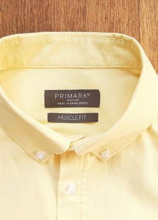 Тенниска желтая светлая primark muscle fit размер m, s3 фото