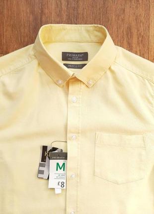 Теніска жовта світла primark muscle fit  розмір m, s