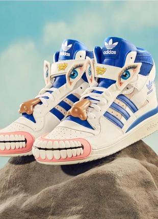 Кожаные высокие баскетбольные кроссовки adidas forum hi humanchives x kerwin frost 46-47 размер